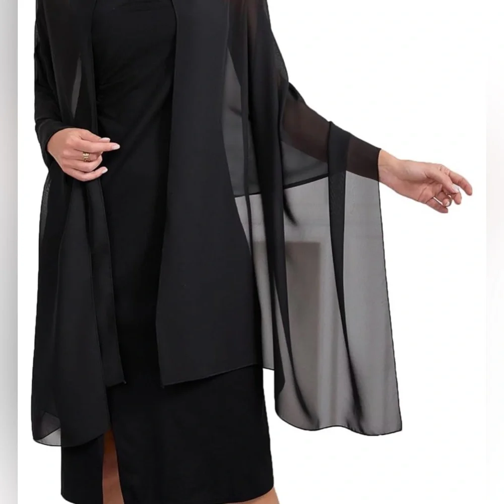 Chic Sheer Black Wrap - Picture 12 of 12